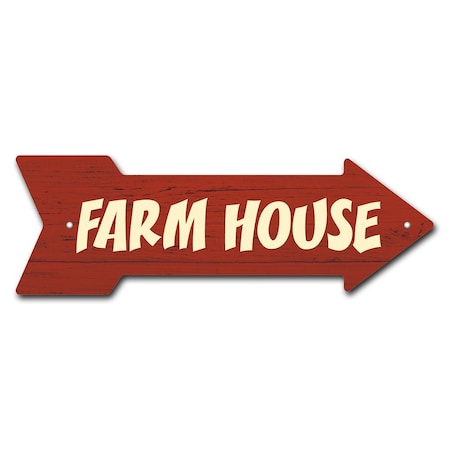 Signmission Farm House Arrow Sign Funny Home Decor 18in Wide P-ARROW-999876